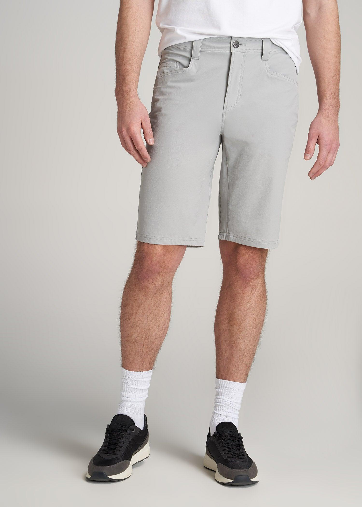 Hiking Shorts for Tall Men in Light Grey Male Product Image