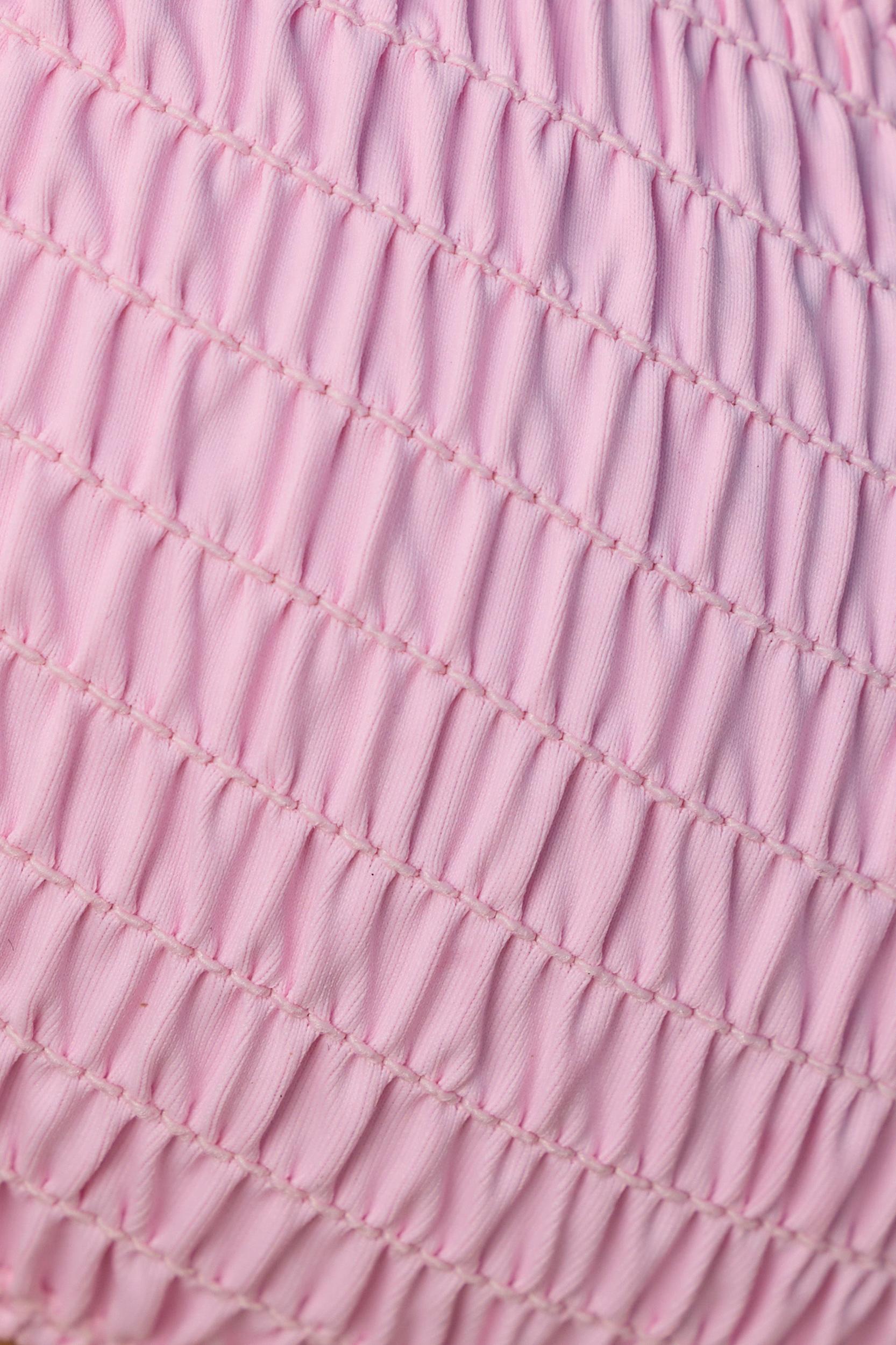 Strappy Bandeau Bikini Top in Ballerina Pink Product Image