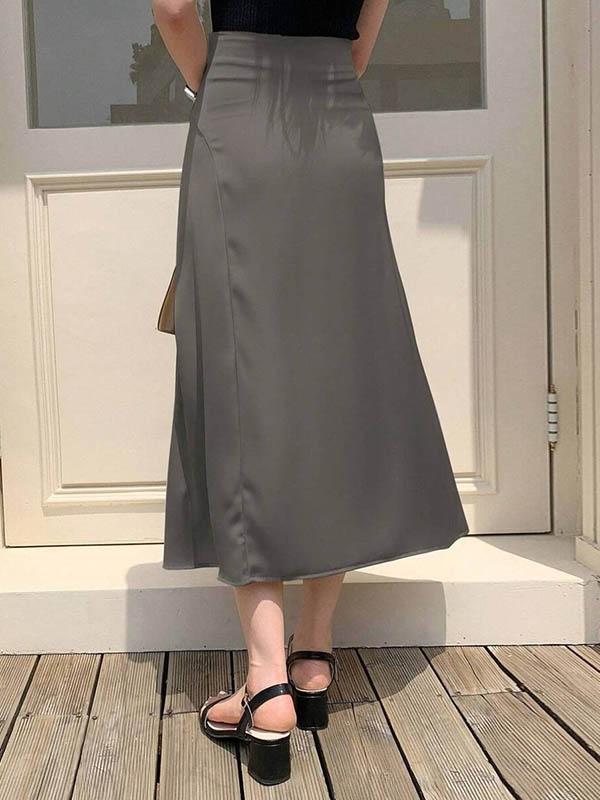 Bodycon Solid Color Skirts Bottoms Product Image