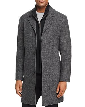 Cole Haan Sweater Bib Wool Blend Twill Coat Product Image