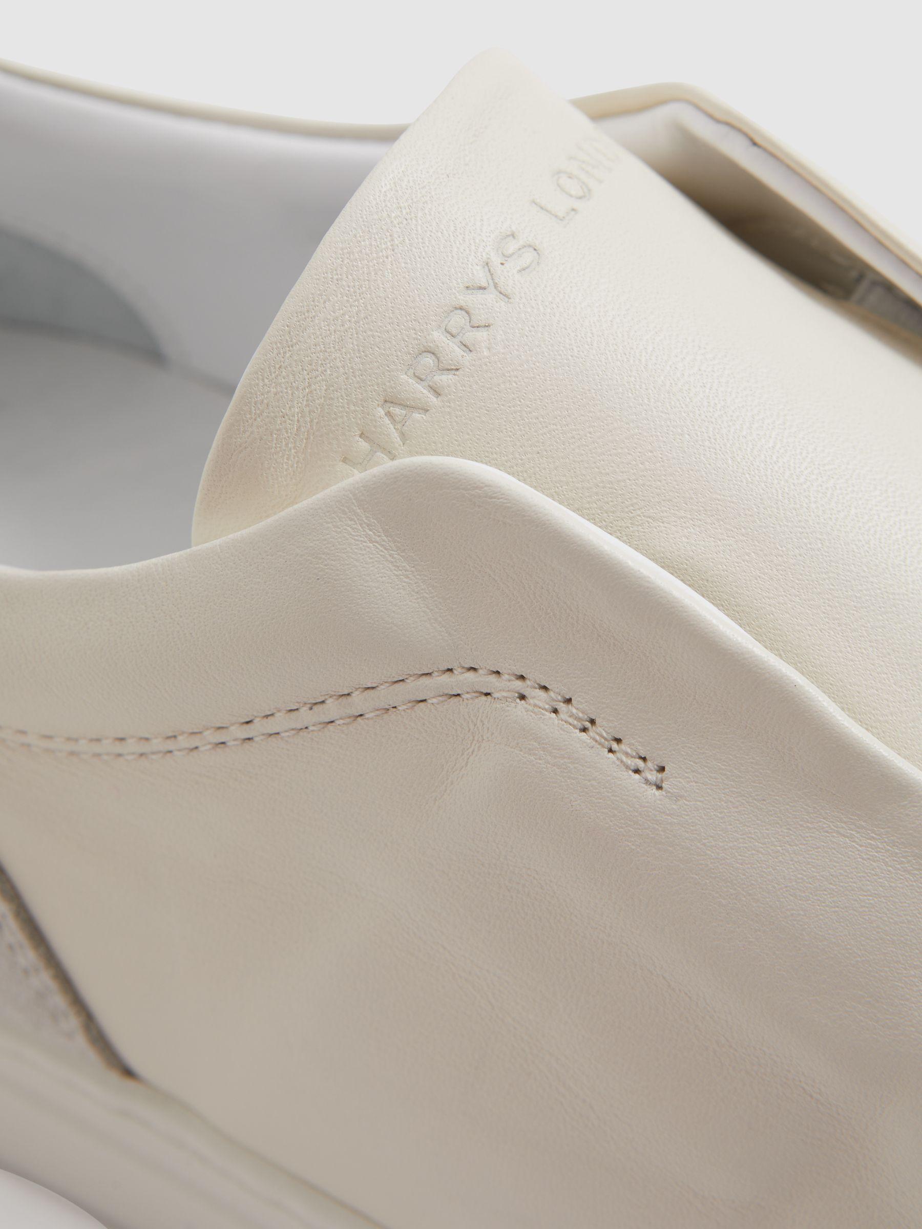 Harrys London Suede Slip On Trainers in Grey/White Product Image