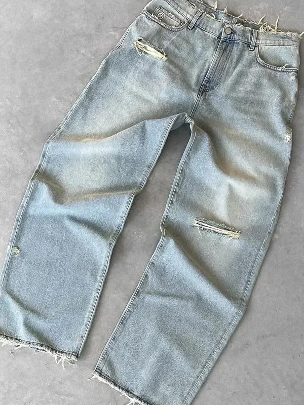 Washed Aged Boyfriend Jeans Product Image