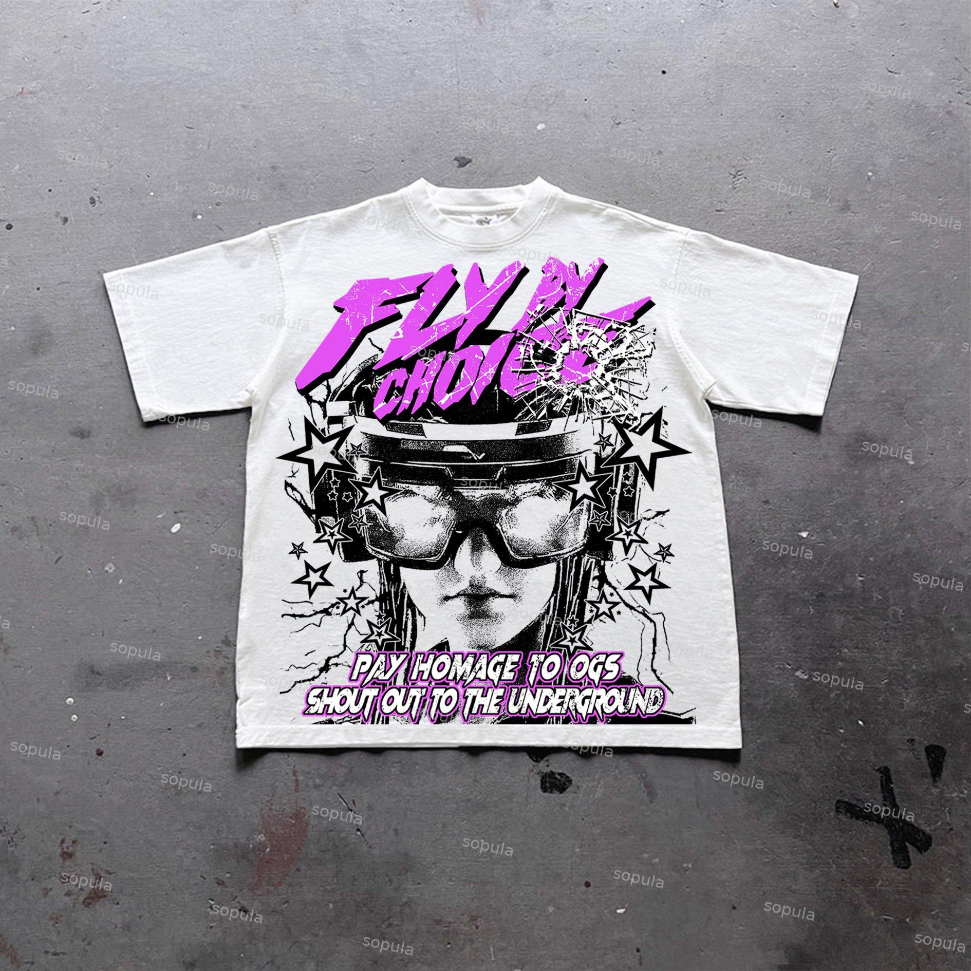 Sopula Fly By Choice Graphic Print Cotton T-Shirt Product Image