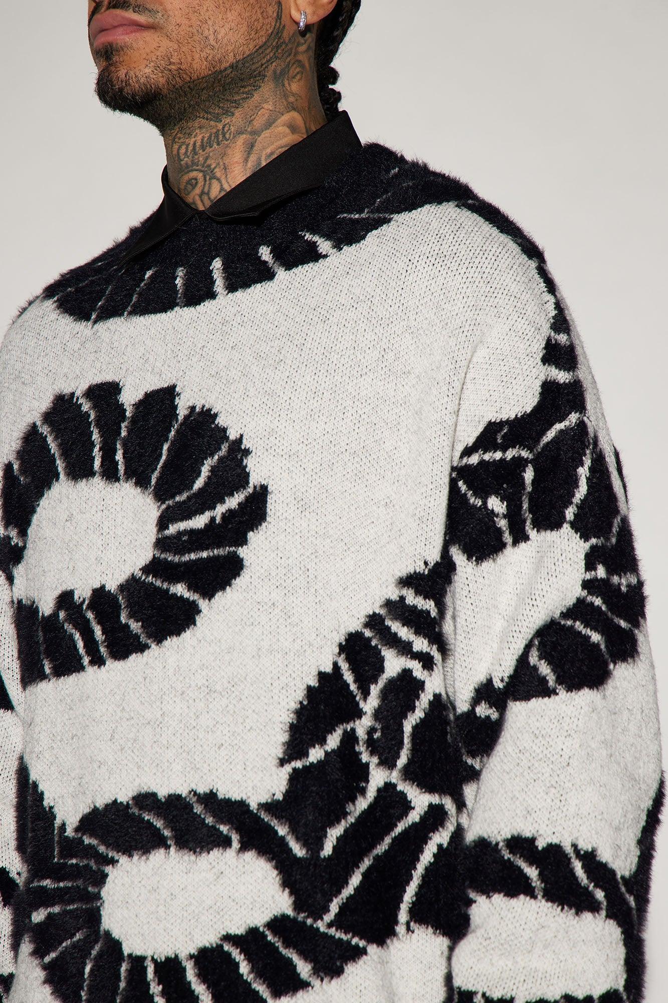 Walking A Tight Rope Mohair Sweater - Cream/combo Product Image