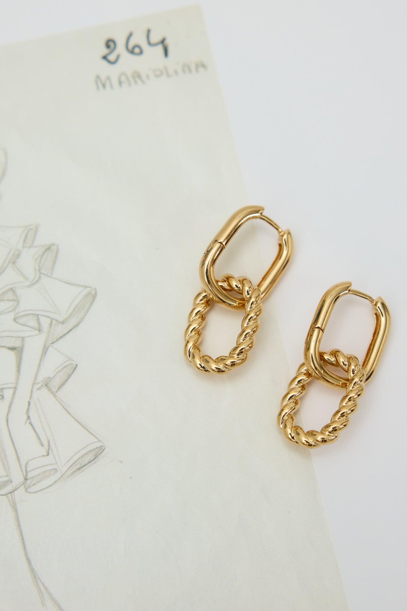 Stylist Choice Earrings Gold Product Image