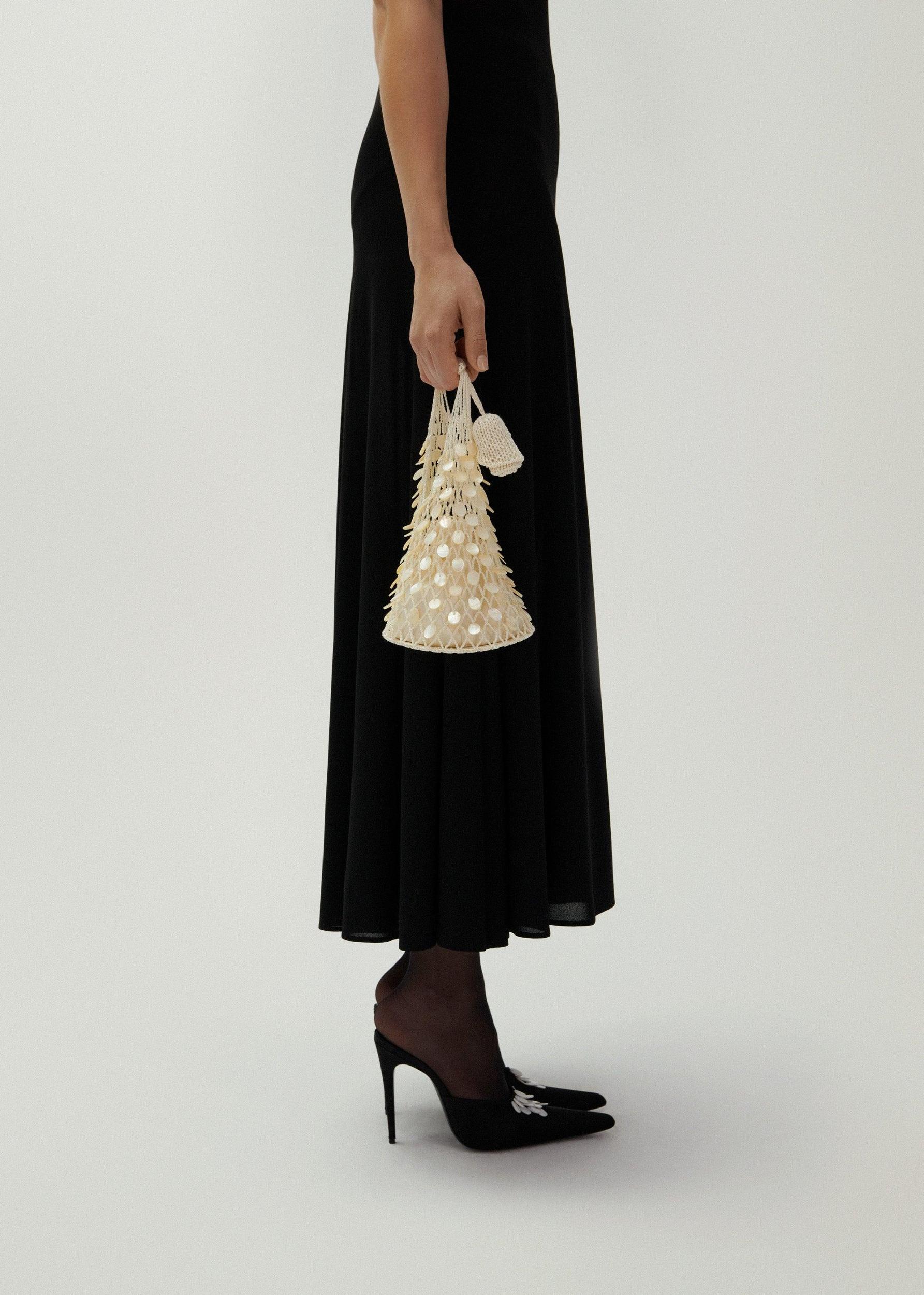 Small Devana bag in cream with mother of pearl embellishment Product Image