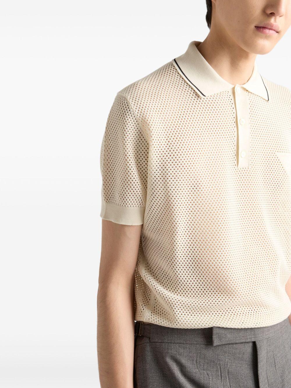 Silk and cotton polo shirt Product Image