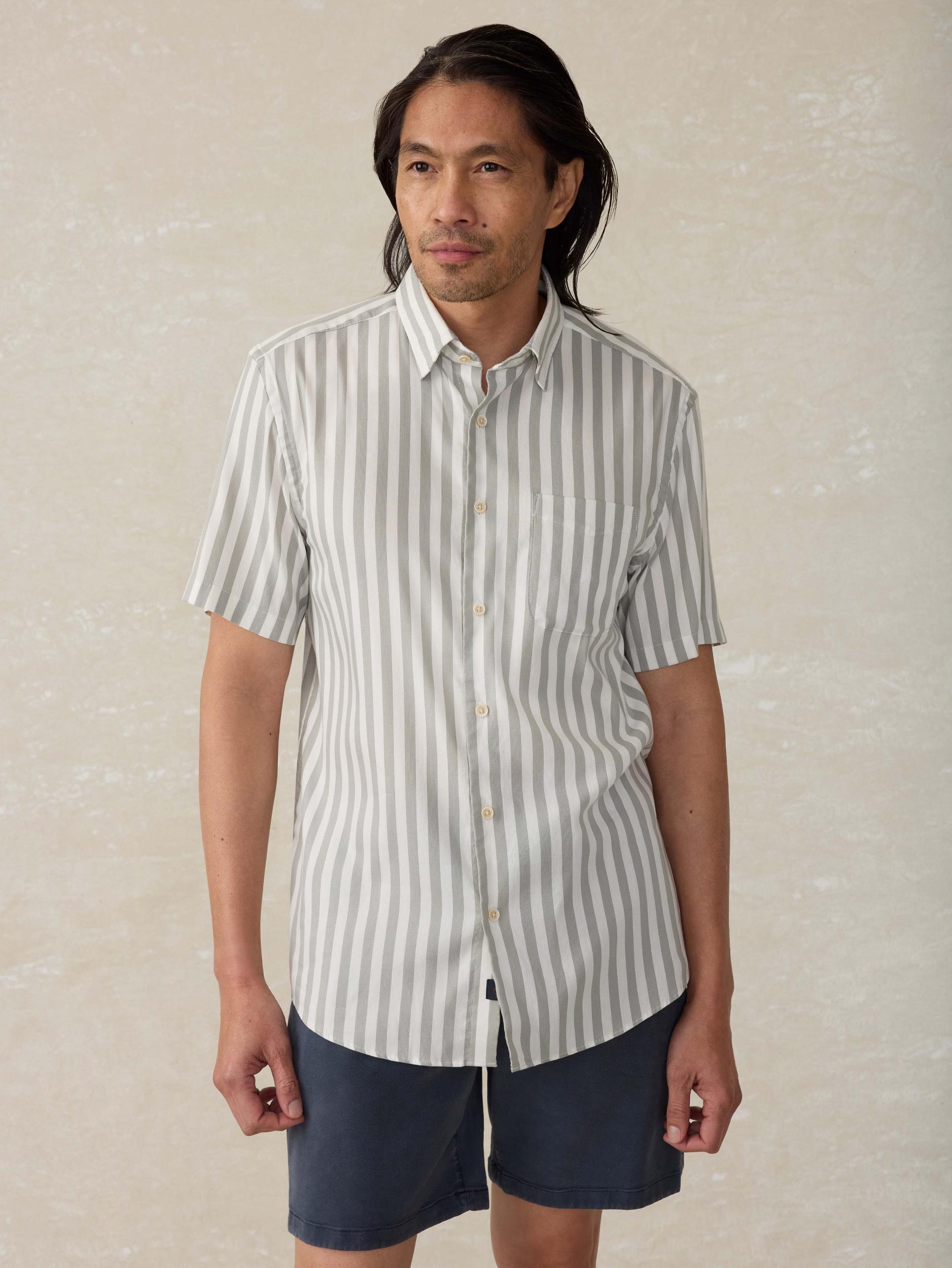 Short-Sleeve Movement™ Monterey Shirt - Clover Valley Stripe Product Image