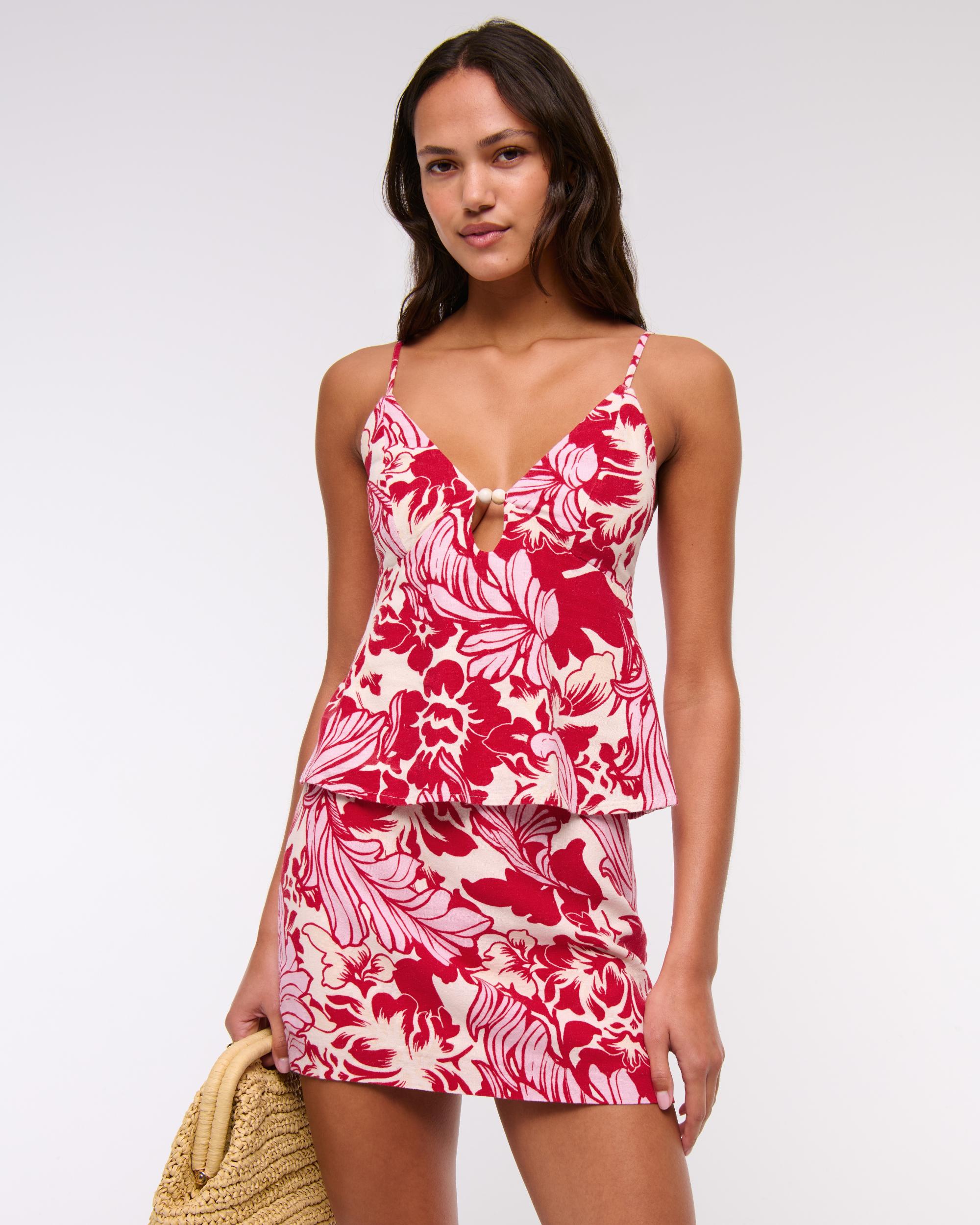 Linen-Blend Beaded Cami Product Image