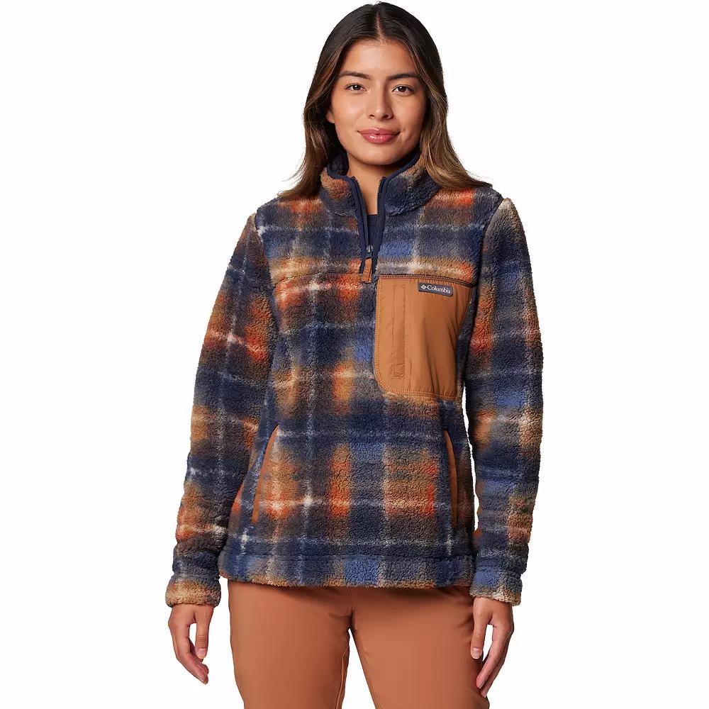 Women's Columbia West Bend II 1/4 Zip Pullover, Size: Large, Black Madras Product Image