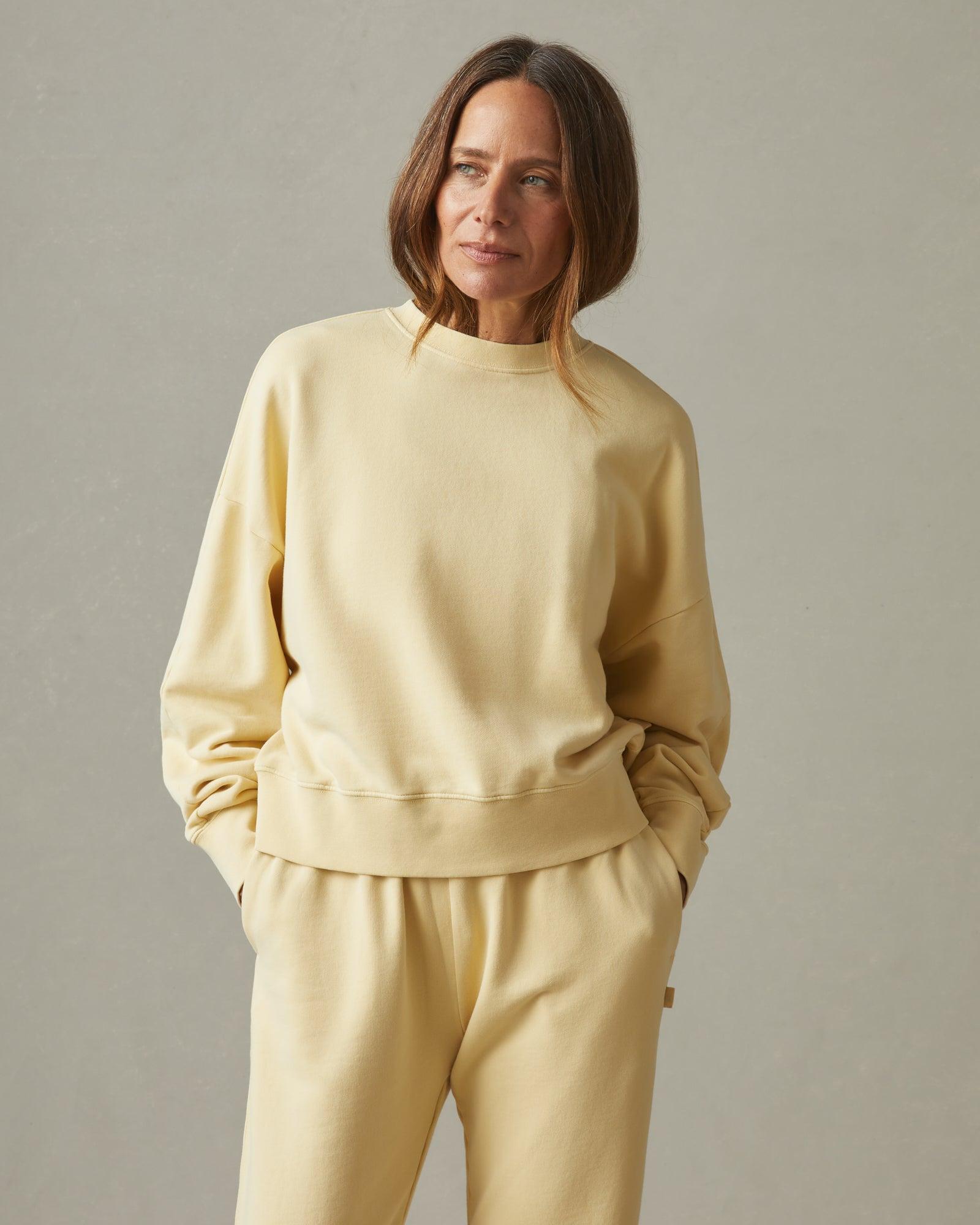 Women's Premium Midweight Oversized Crew - Golden Glow Female Product Image