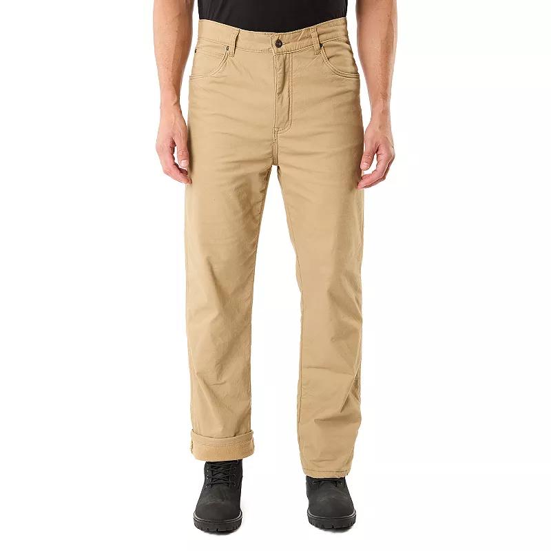Men's Smith's Workwear Stretch Fleece-Lined Canvas 5-Pocket Pants,  Product Image