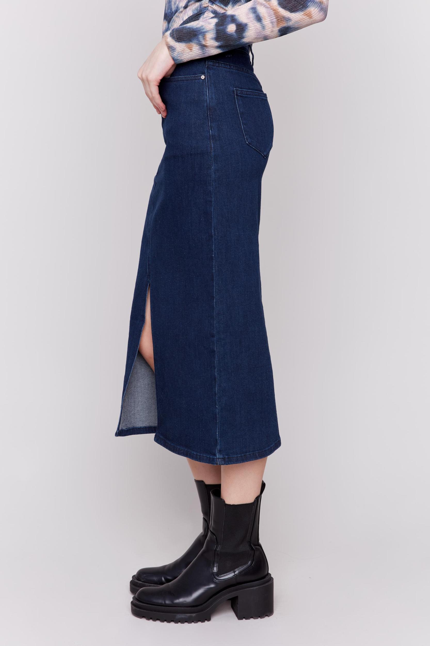 Long Denim Skirt Product Image
