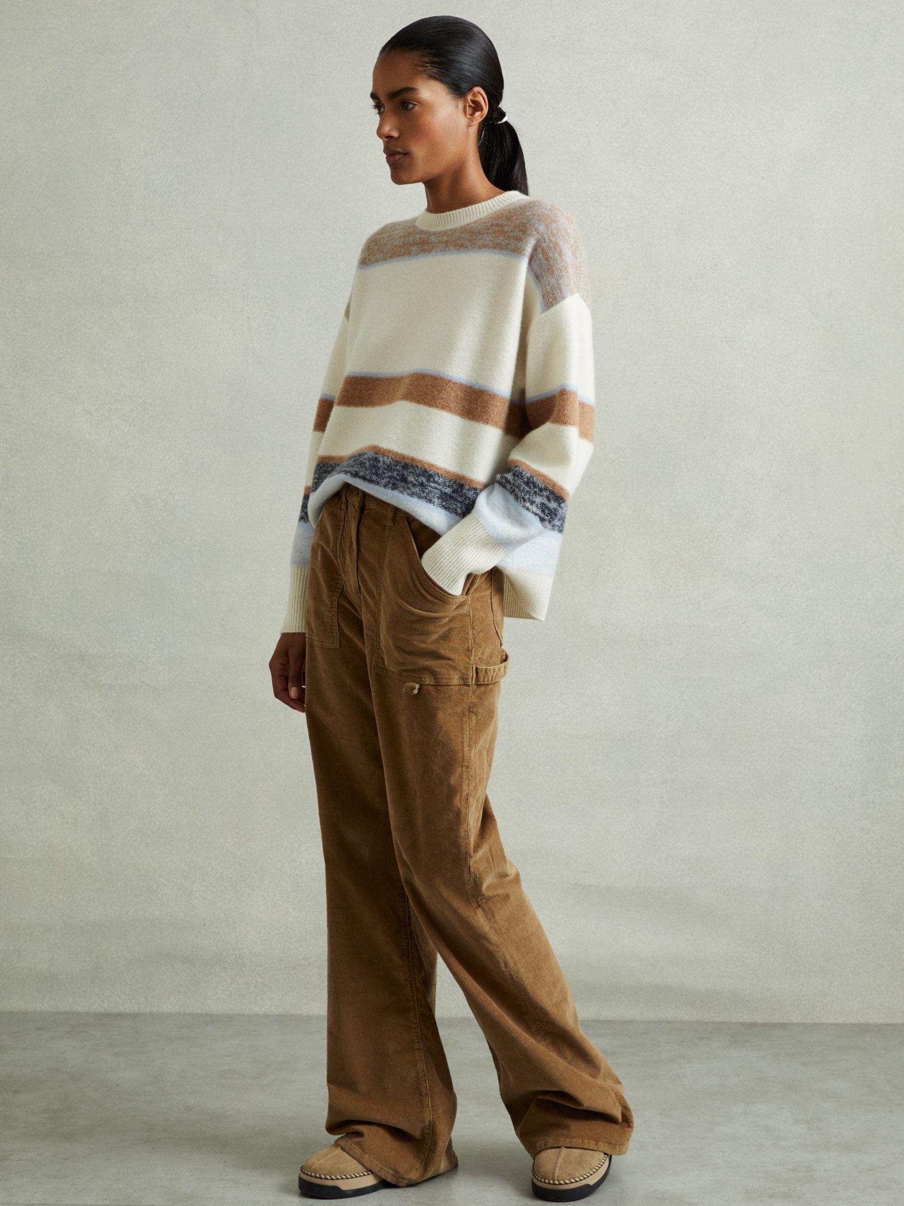 Suede Shearling-Lined Mules in Tan Product Image