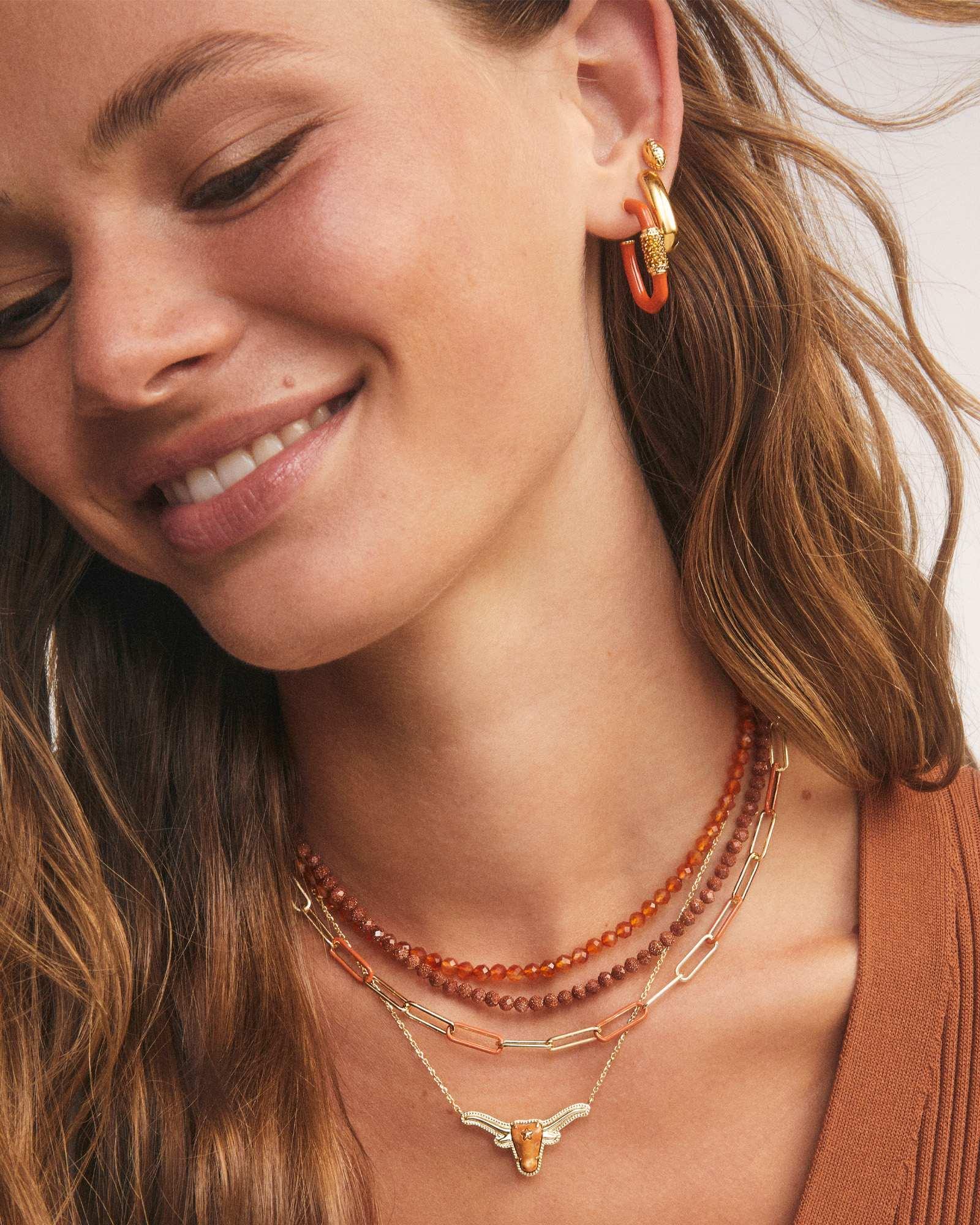 Longhorn Gold Short Pendant Necklace Product Image