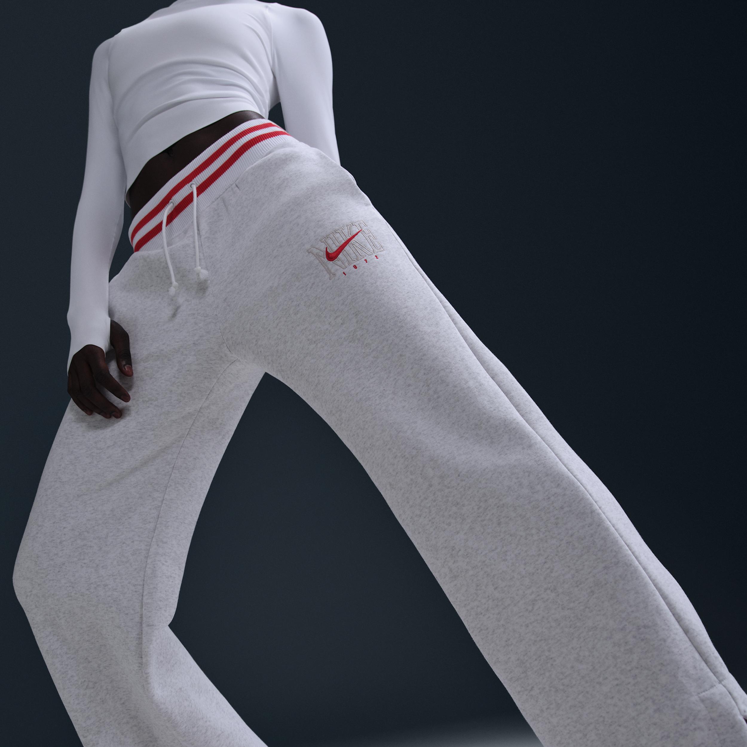 Women's Nike Sportswear Phoenix Fleece High-Waisted Wide-Leg Graphic Pants Product Image