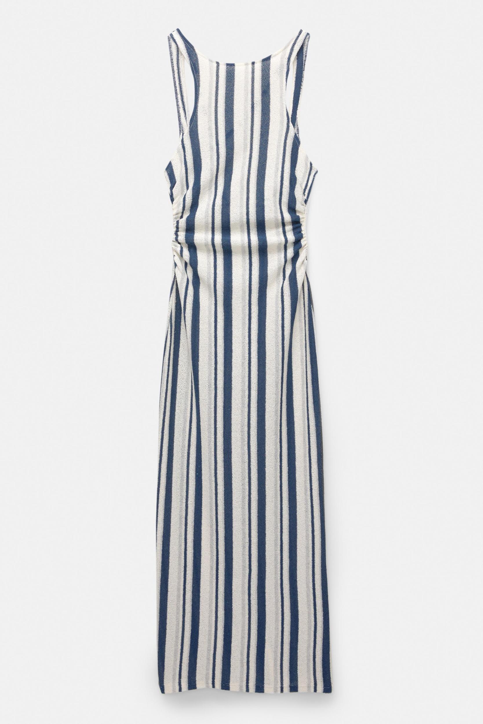 Striped rustic midi dress Product Image