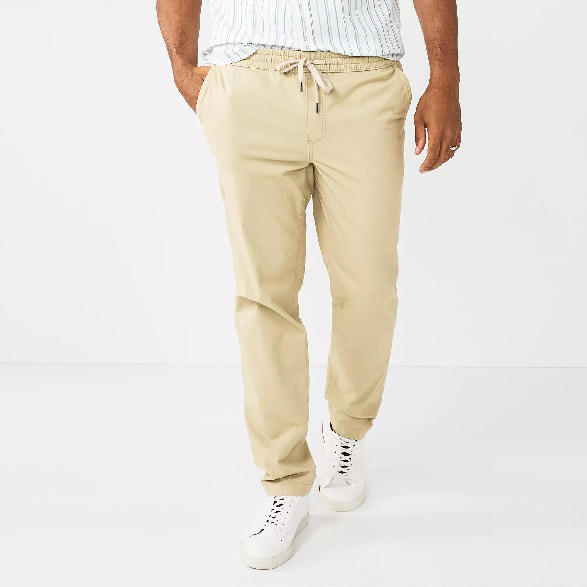 Men's Sonoma Goods For Life® Slim-Fit Pull-On Pants, Size: Large, Light Green Product Image