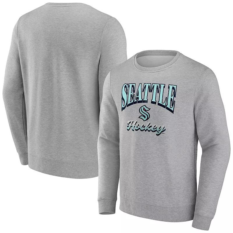 Men's Fanatics Branded Heather Gray Seattle Kraken Special Edition 2.0 Pullover Sweatshirt, Size: Medium, Krk Grey Product Image