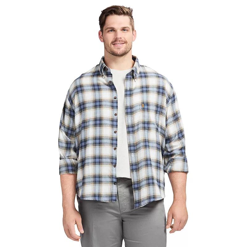 Big & Tall IZOD Stratton Flannel Long Sleeve Button Down Shirt, Men's,  Product Image