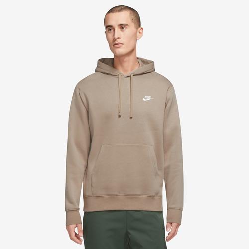 Nike Mens Nike Club Pullover Hoodie - Mens Khaki/White Product Image