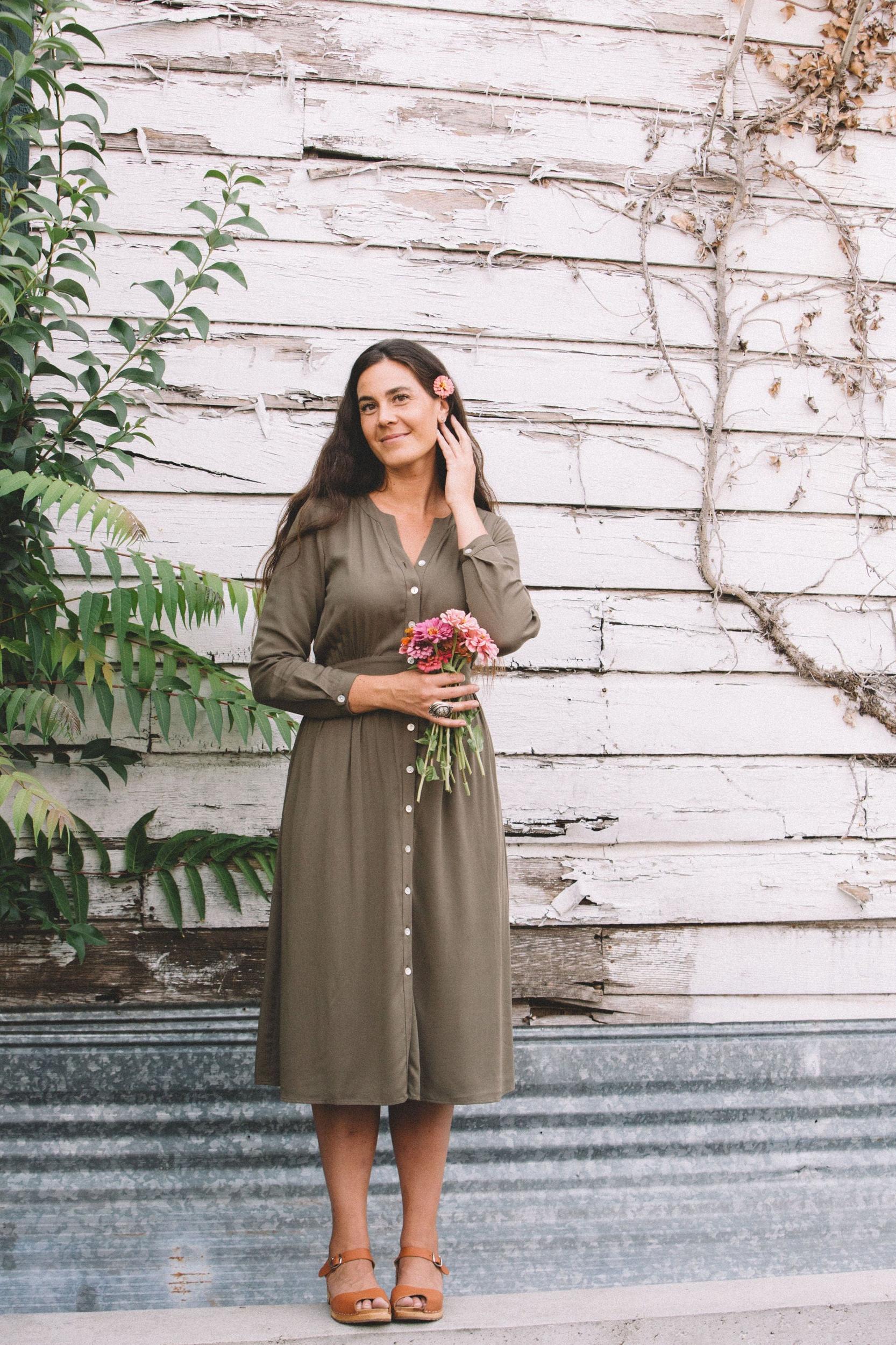 Vera Dress in Olive Product Image