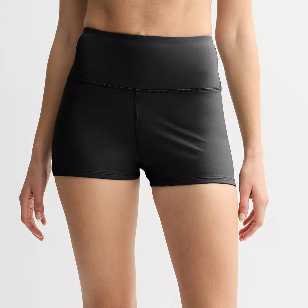Women's FLX Swim To Gym Bike Shorts, Size: XS, Mineral Black Product Image