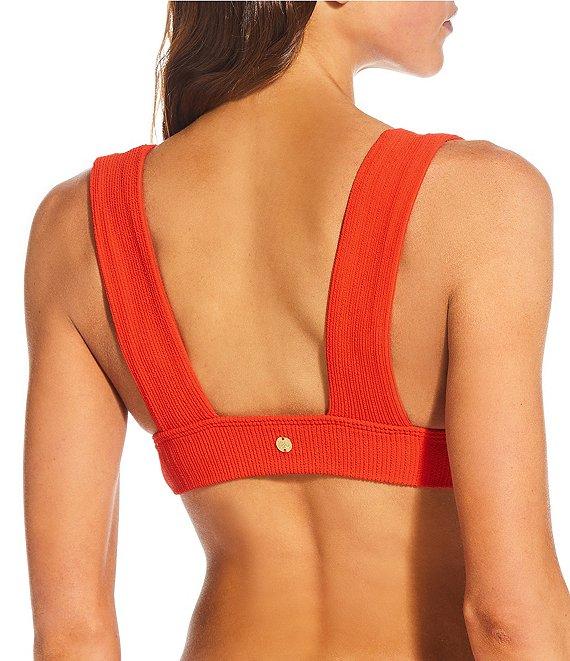 Billabong Red Aloha Solid Texture Low Waist Hipster Swim Bottom Product Image