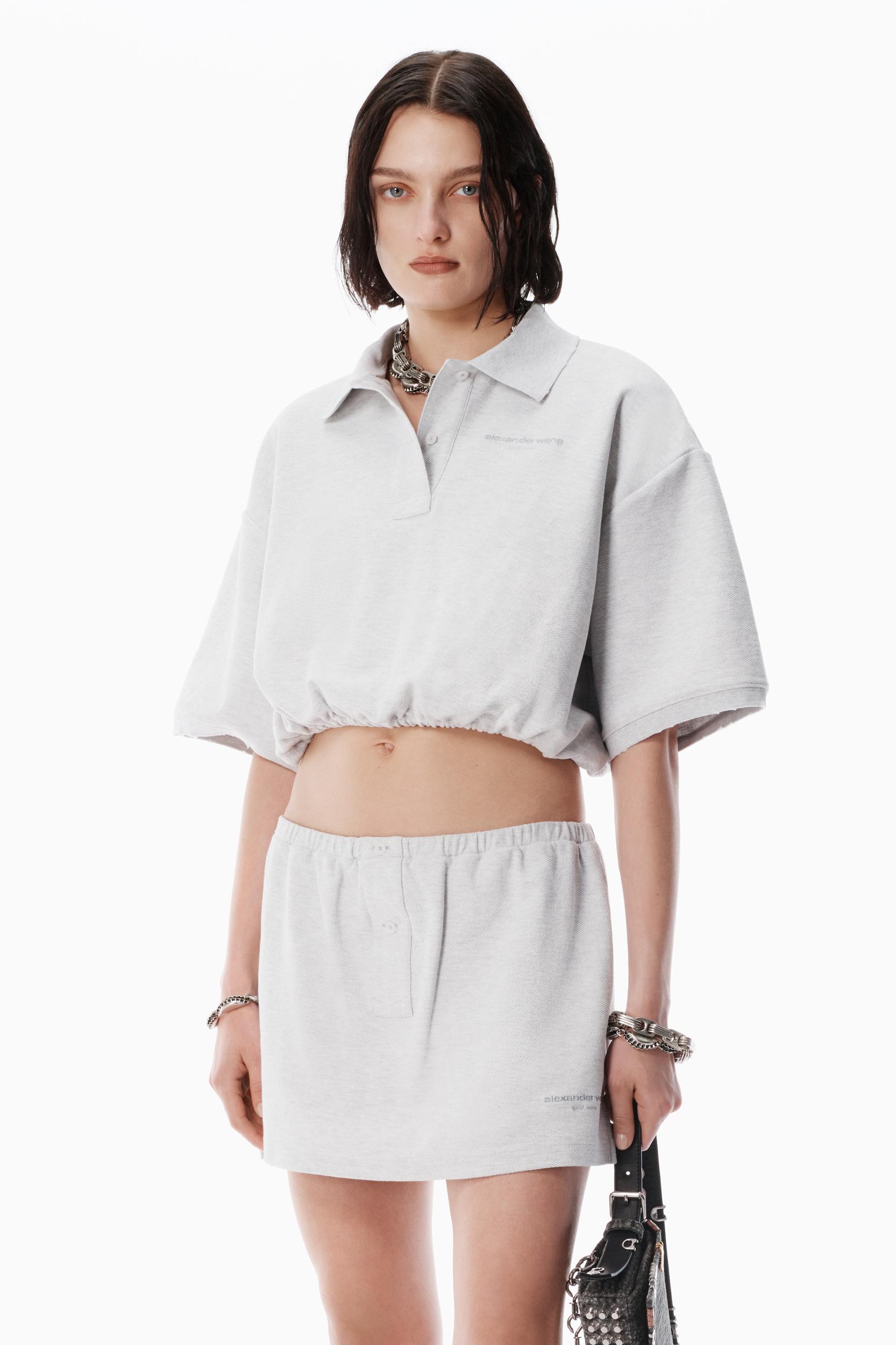 Light Grey Deconstructed Miniskirt Product Image