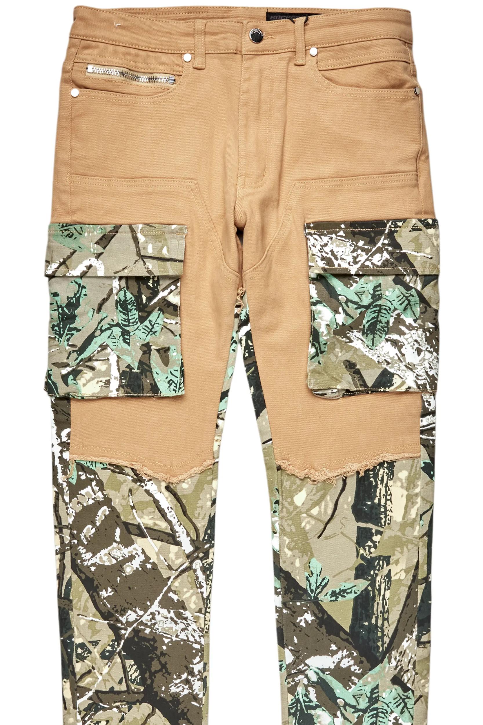 Denka Beige Slim Fit Jean Male Product Image