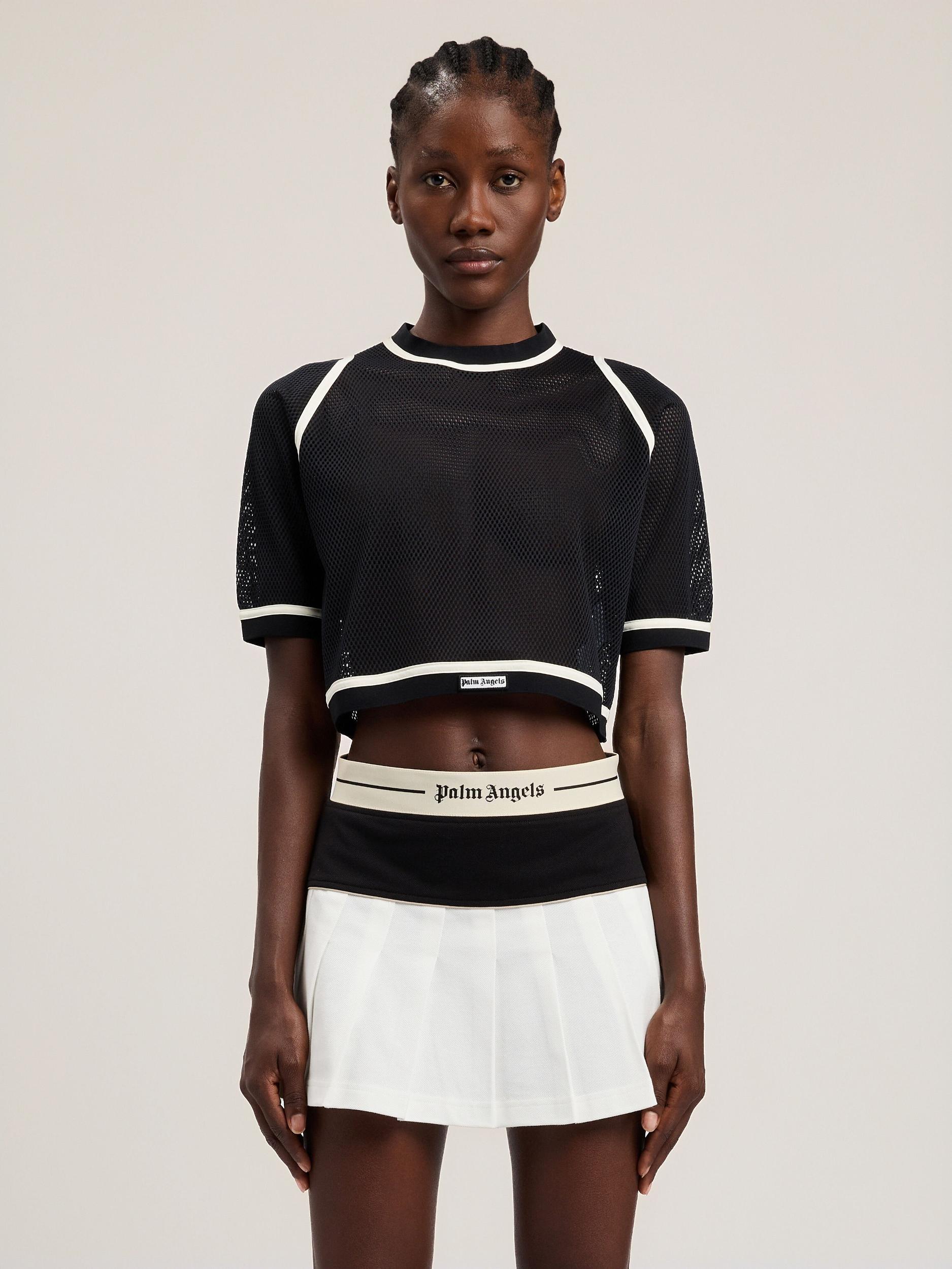 Logo Mesh Cropped Top Product Image