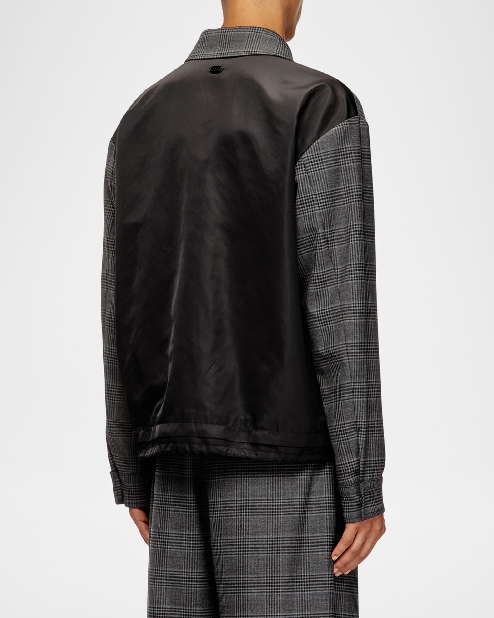 Men's J-Ting Satin and Prince of Wales Full-Zip Coach Jacket Product Image