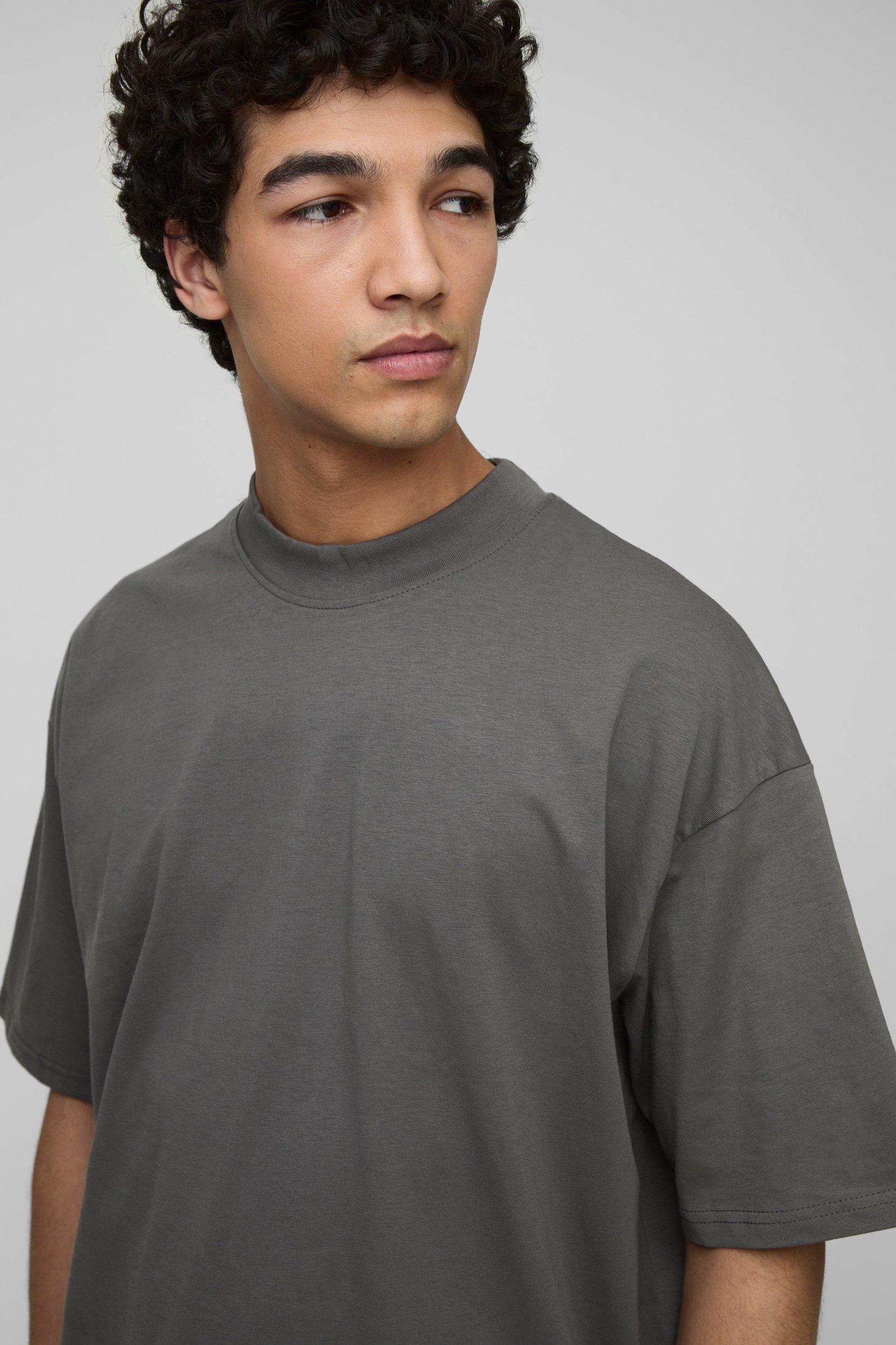 Oversized Boxy Extended Neck T-shirt | boohooMAN USA Product Image
