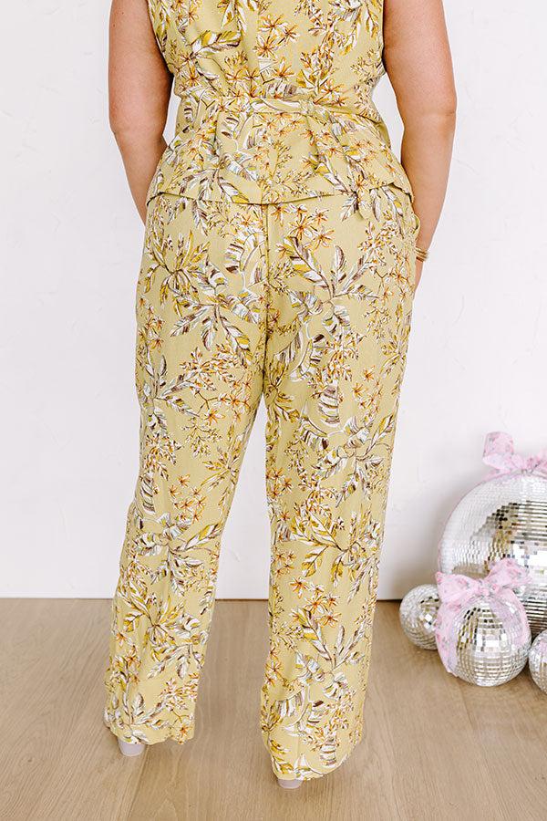 Vacay Bound High Waist Linen-Blend Pants Curves Product Image