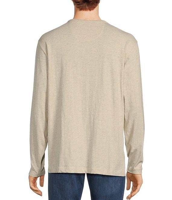 Roundtree & Yorke Long Sleeve Solid Henley Pullover Product Image