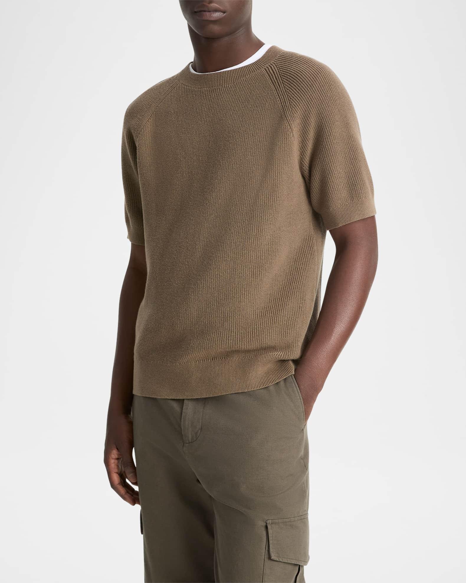 Men's Cotton Raglan Short-Sleeve Sweater Product Image