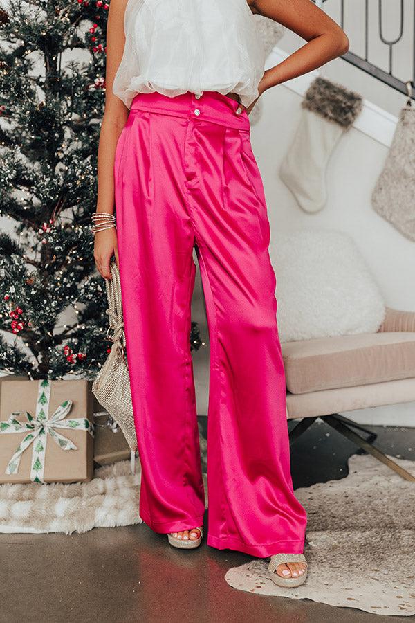 New York Groove High Waist Satin Pants Product Image