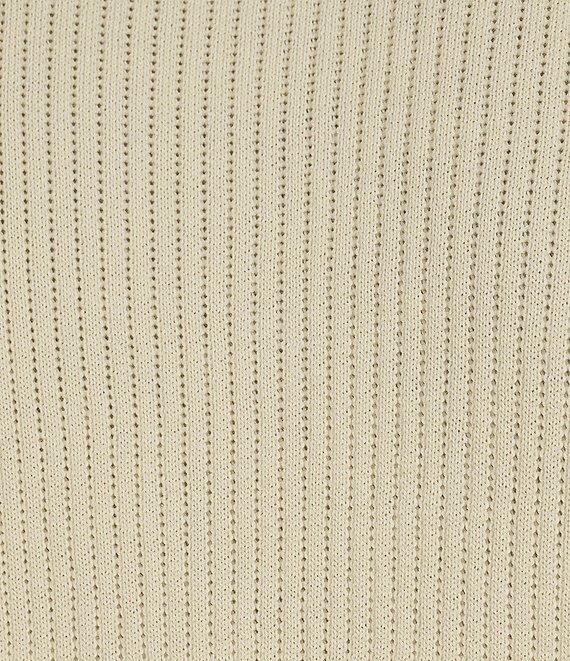 Rowm Tourister Short Sleeve Chunky Twill Sweater Button Front Shirt Product Image