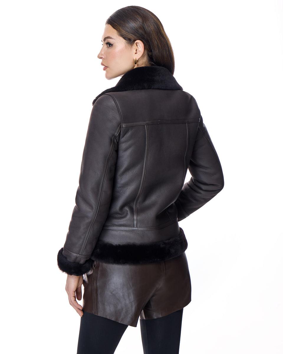 Shearling Lamb Moto Jacket Product Image