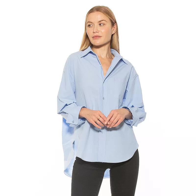 Women's ALEXIA ADMOR Amber Classic Boyfriend Fit Button Down Shirt,  Product Image