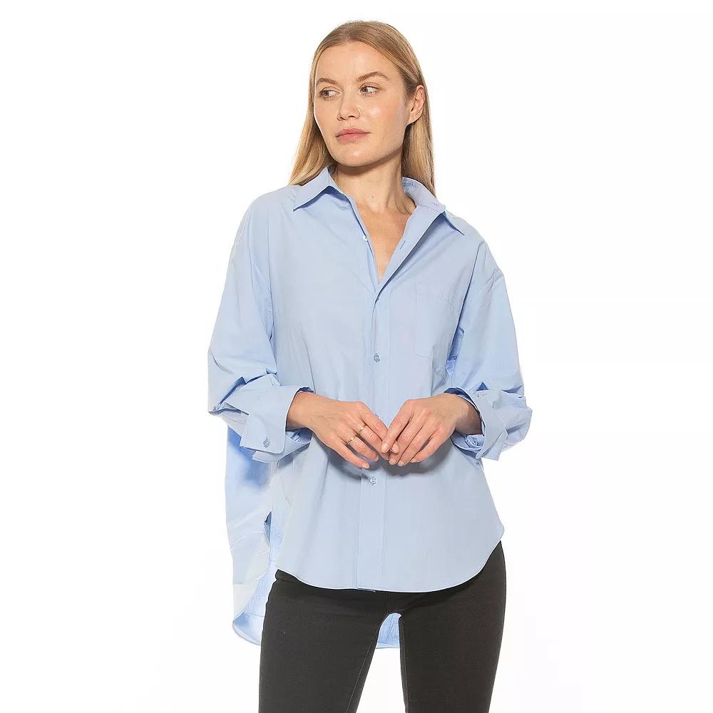 Women's ALEXIA ADMOR Amber Classic Boyfriend Fit Button Down Shirt,  Product Image