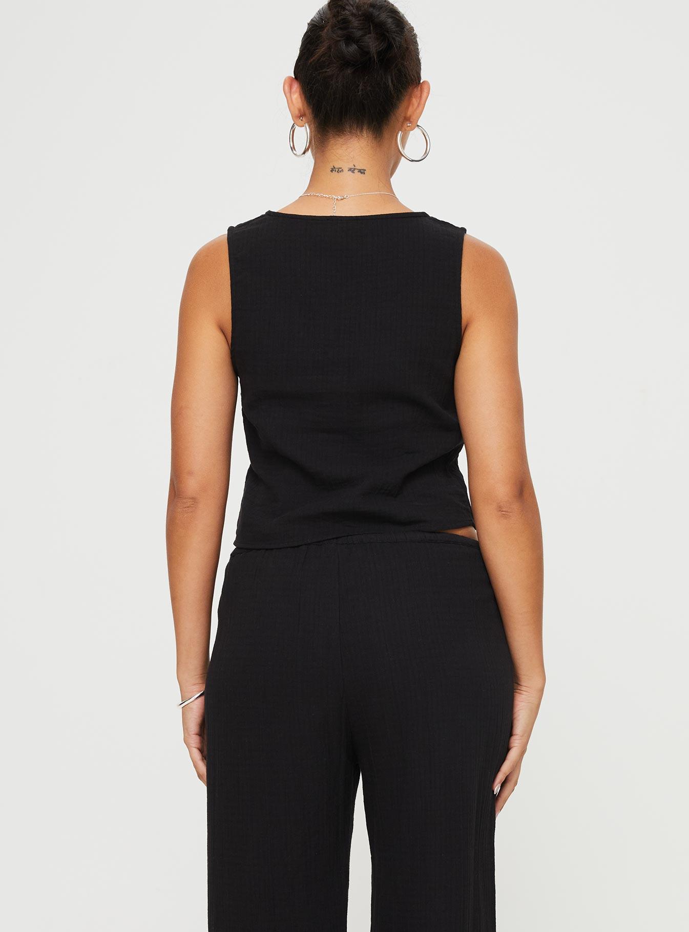 Momo Vest Top Black Product Image