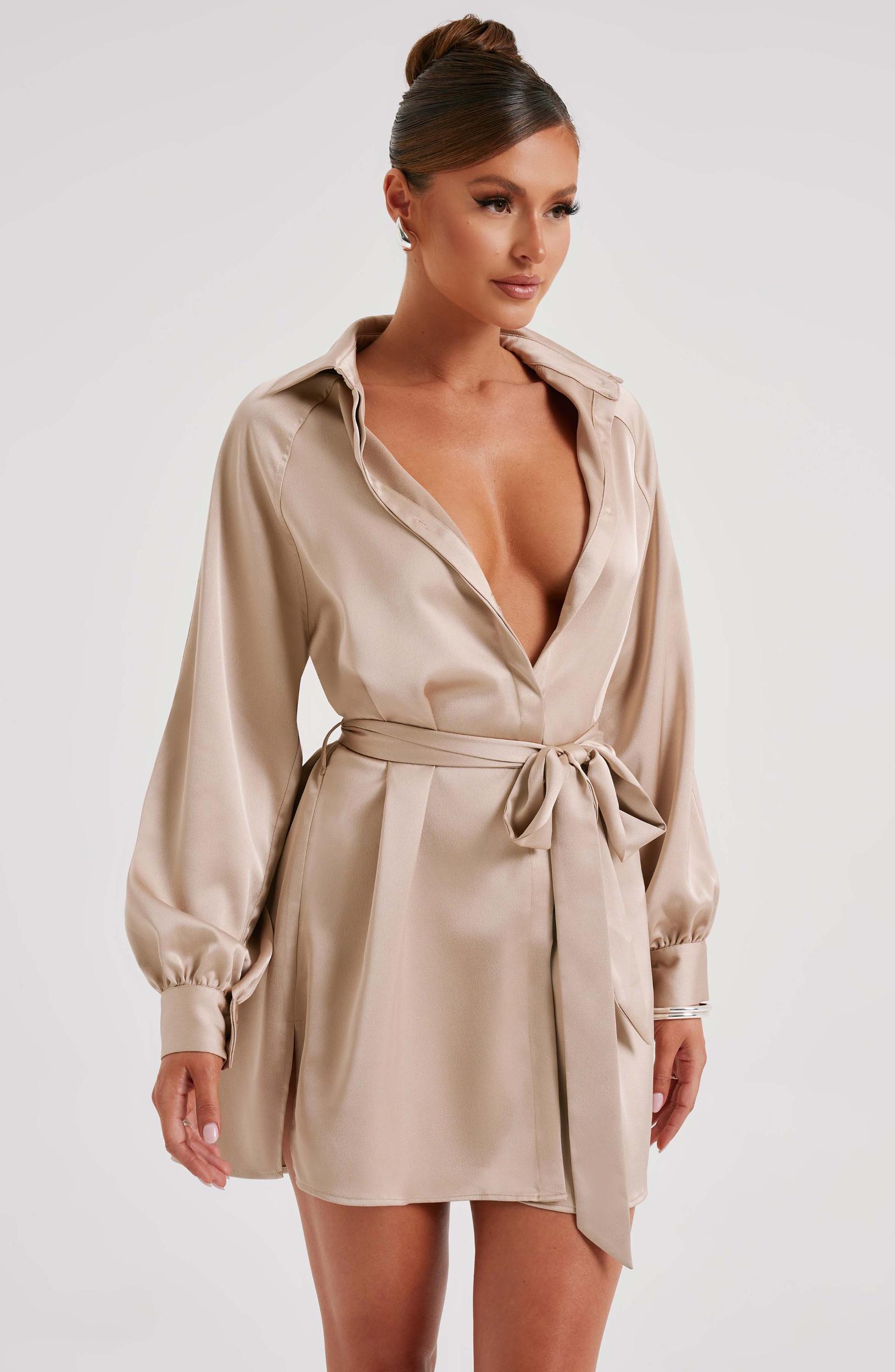 Kara Mini Dress - Champagne Product Image