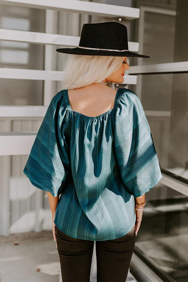 Ideal Day Shift Top In Teal Product Image