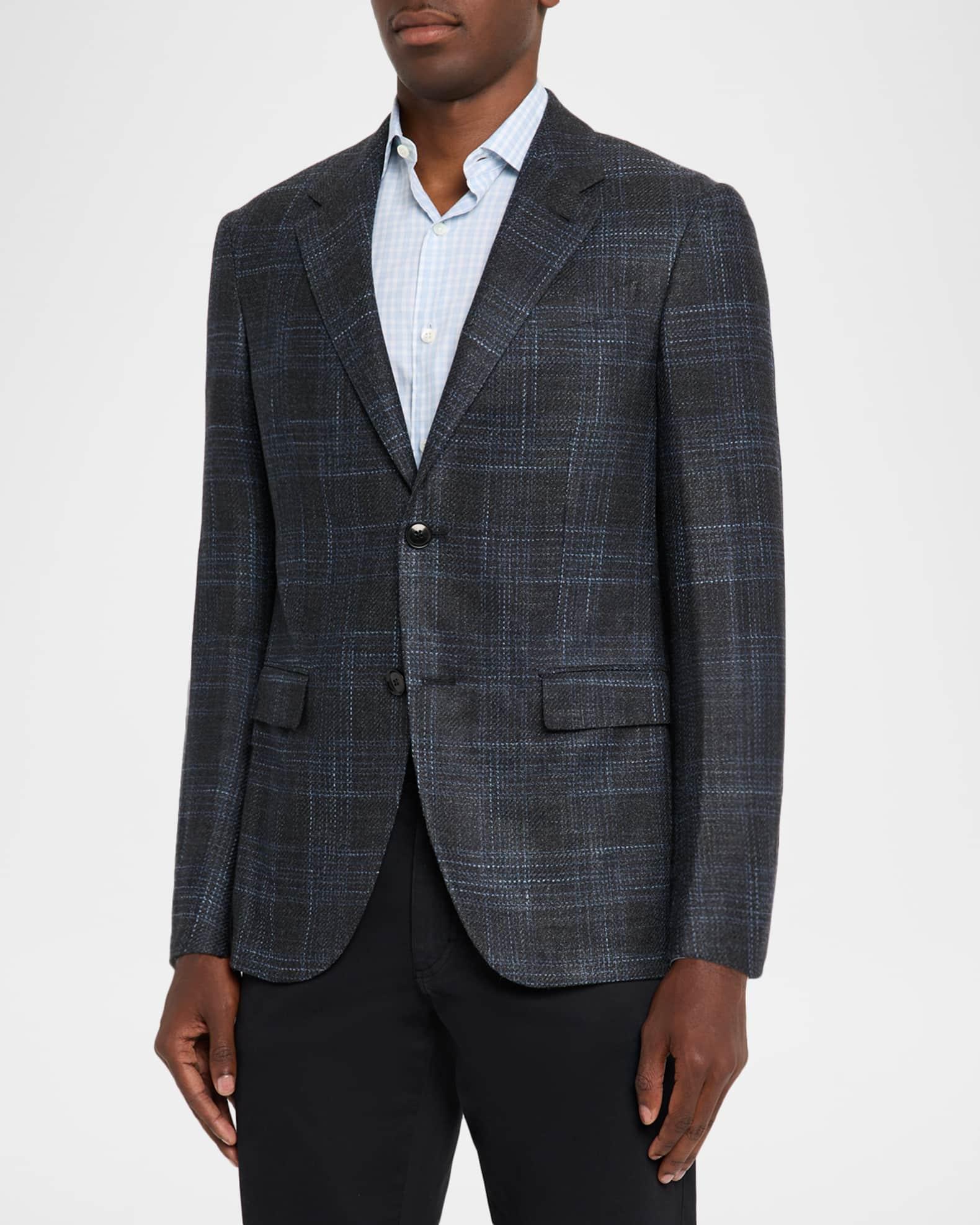 Men's Winter Crossover Check Single-Breasted Sport Coat Product Image