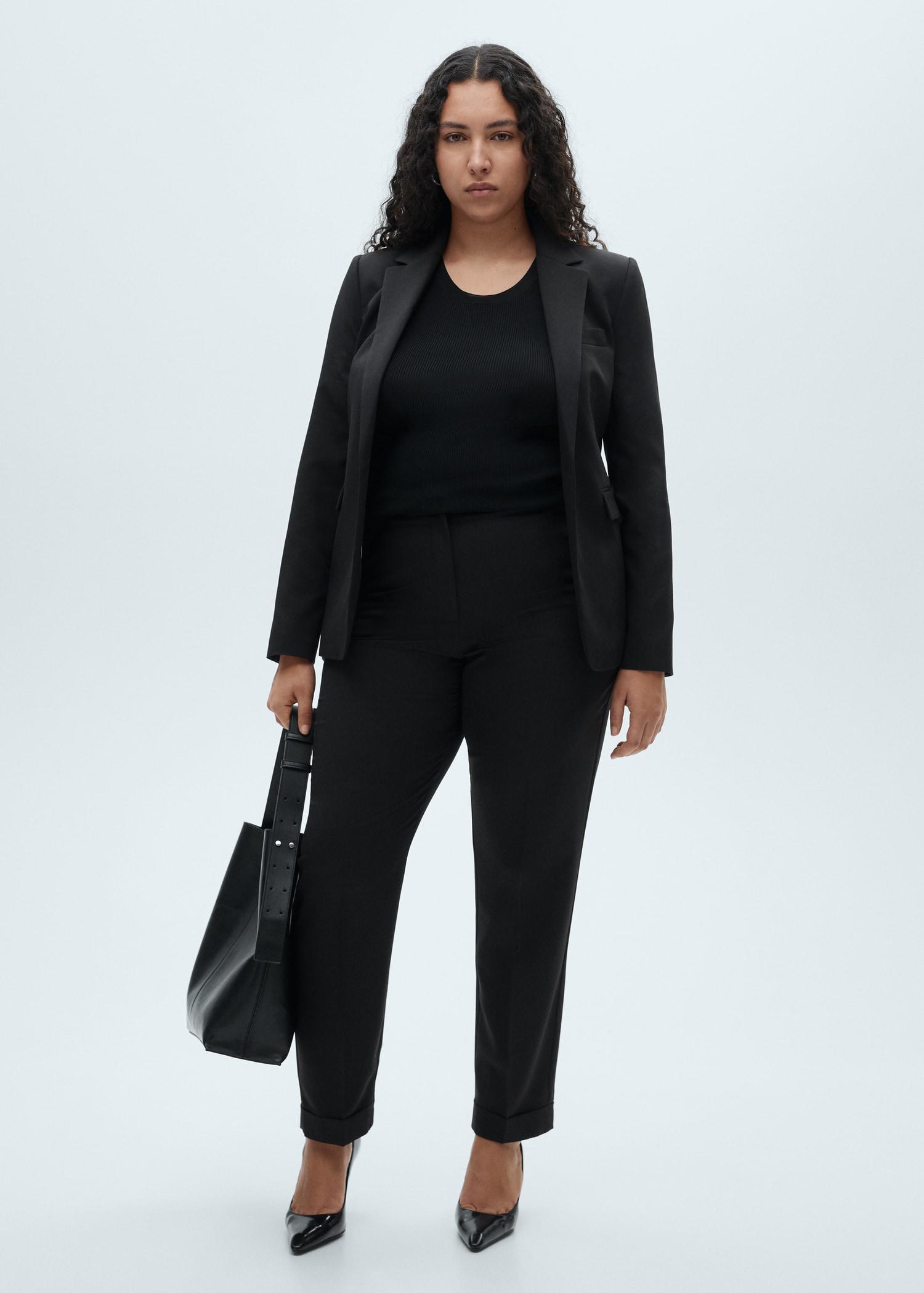 Fitted suit jacket - Women | MANGO USA Product Image