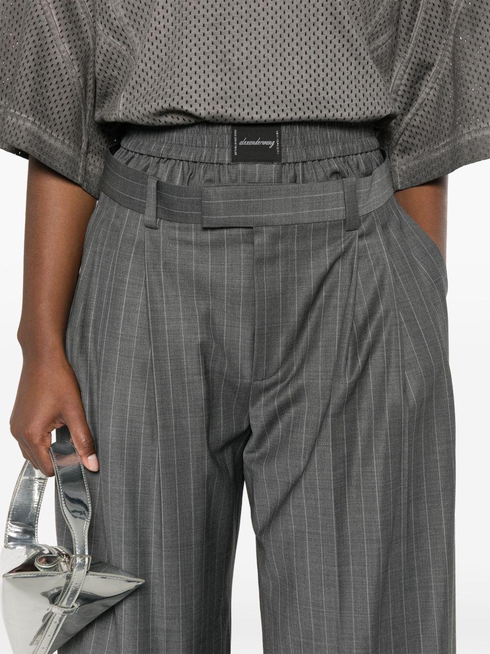 boxer-detail pleated trousers Product Image
