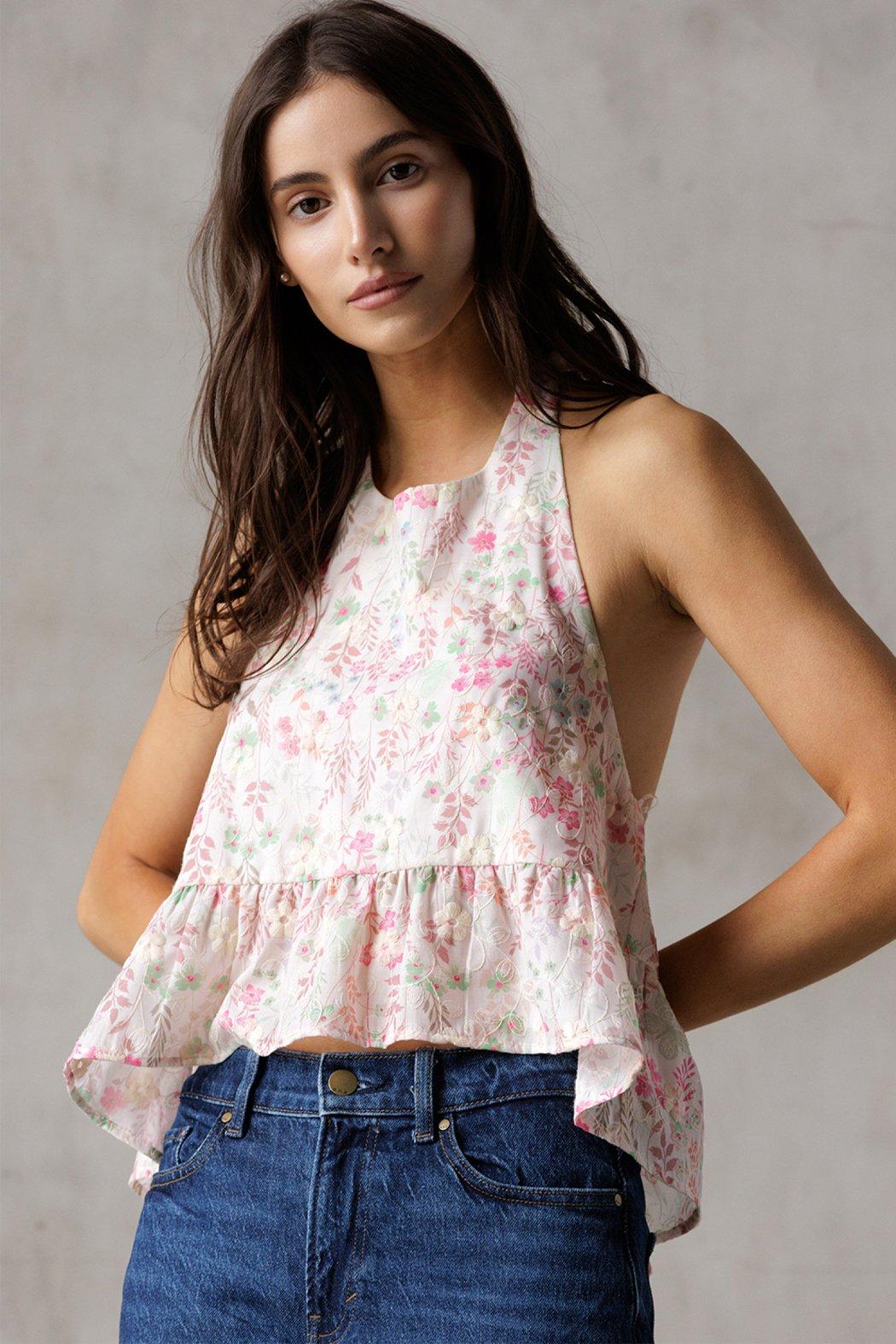 Bailee Floral Halter Top Product Image