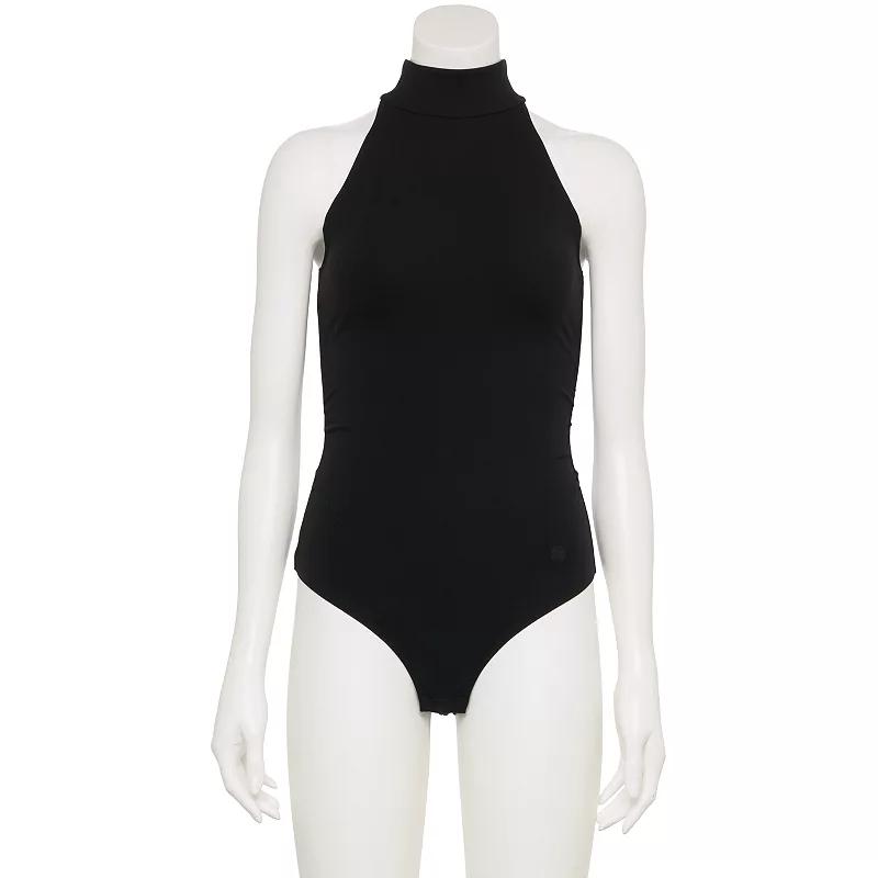 Women's FLX Affirmation Mockneck Sleeveless Bodysuit, Size: XS, Mineral Black Product Image