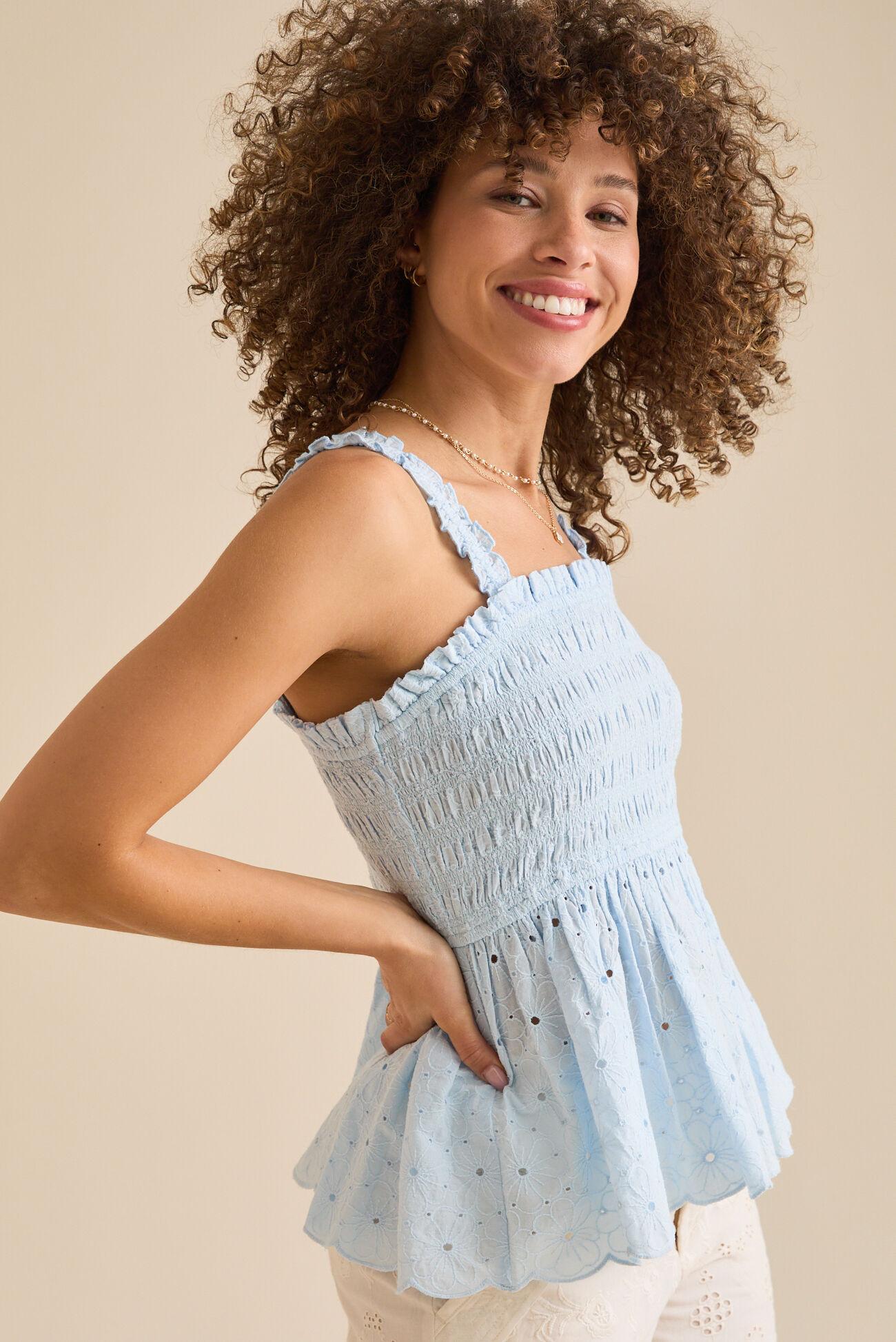 Mila Smocked Tank Top Product Image